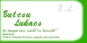 bulcsu lukacs business card